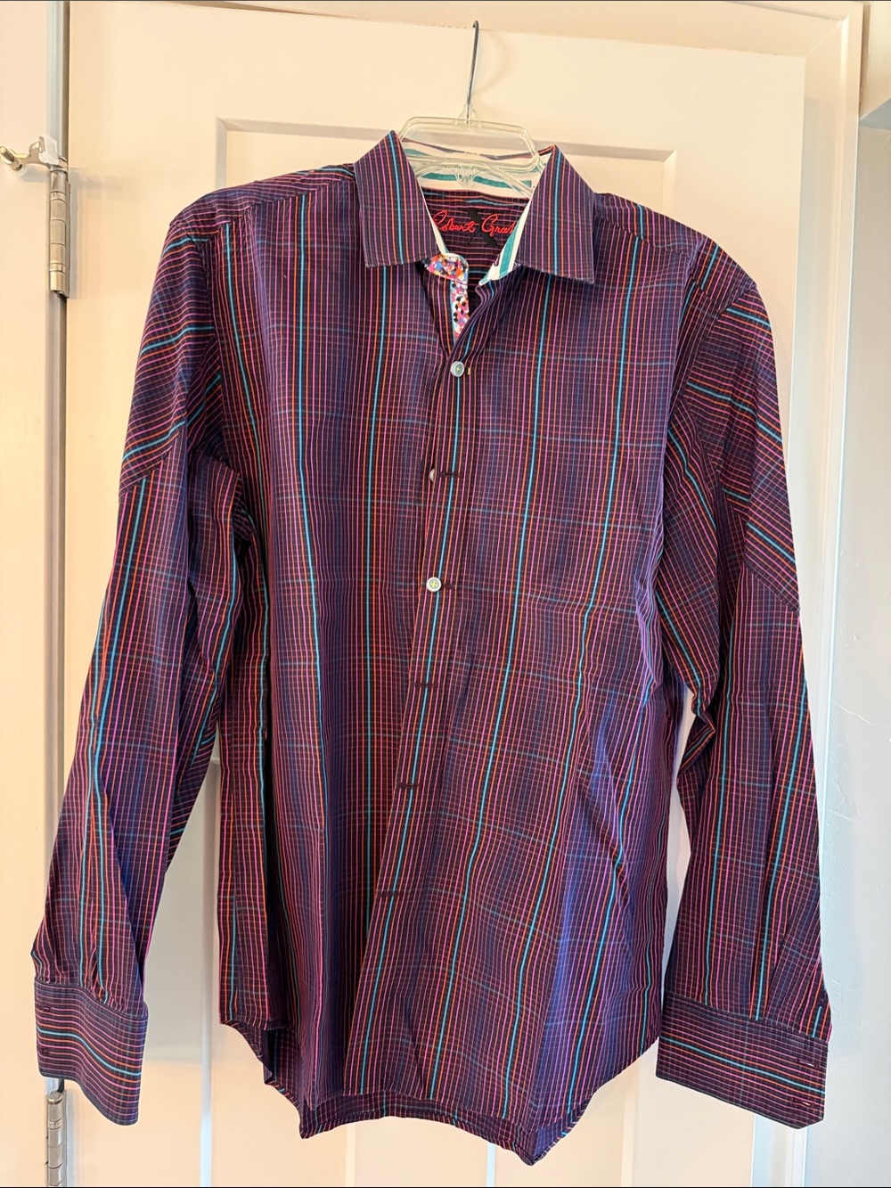 Robert Graham Purple Multi-Stripe Dress Shirt